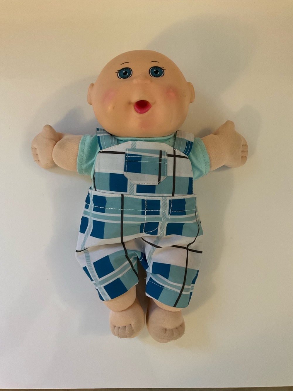Cabbage patch kids babies 2017 Blue Overall Plaid Outfit
